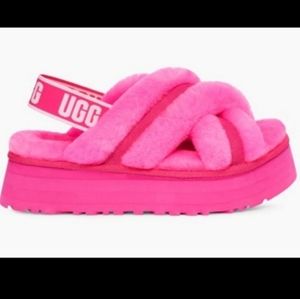 NEW!Size 7 Disco cross slides Ugg Australia Platform wedge sandals / slippers!
